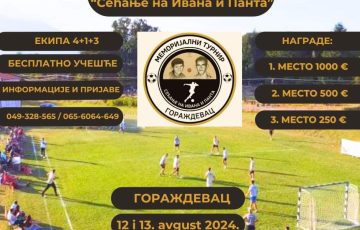  Tурнир у малом фудбалу  “Сећање на Ивана и Панта”